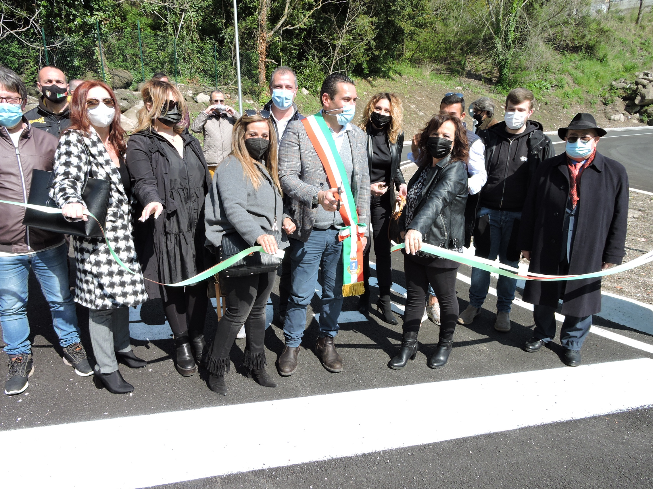 Ariccia, Staccoli inaugura la variante di via degli Olmi (FOTO)