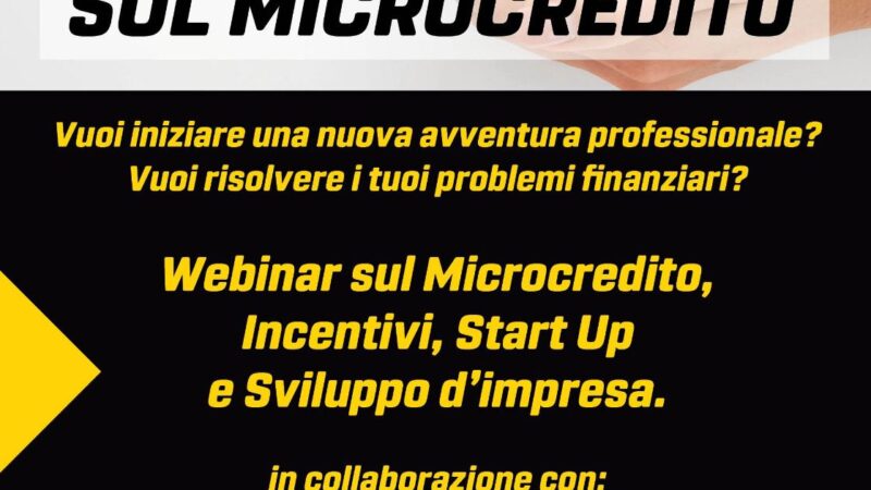 Ciampino, Webinar sul Microcredito, Incentivi, Start Up e Sviluppo d’Impresa