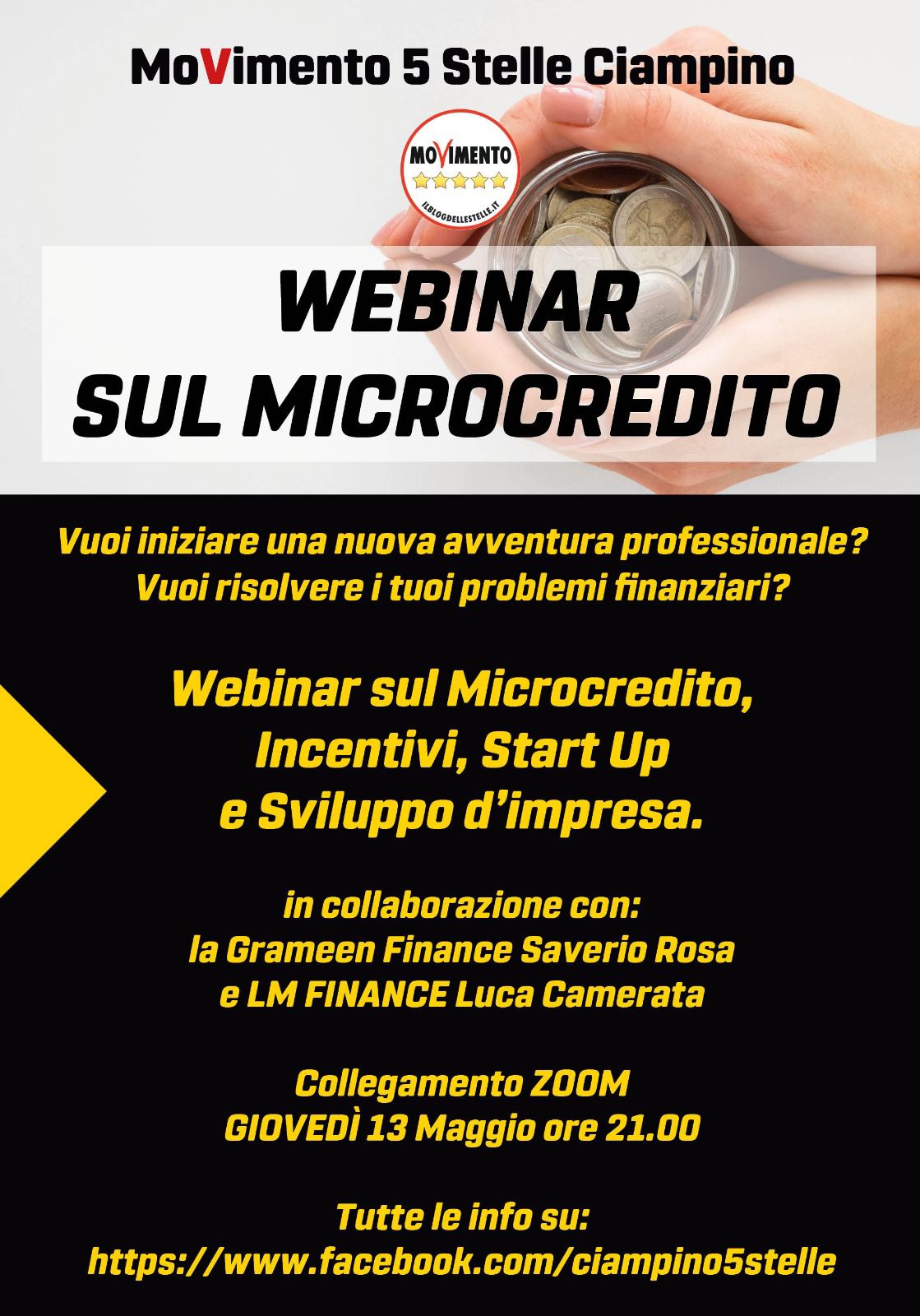 Ciampino, Webinar sul Microcredito, Incentivi, Start Up e Sviluppo d’Impresa