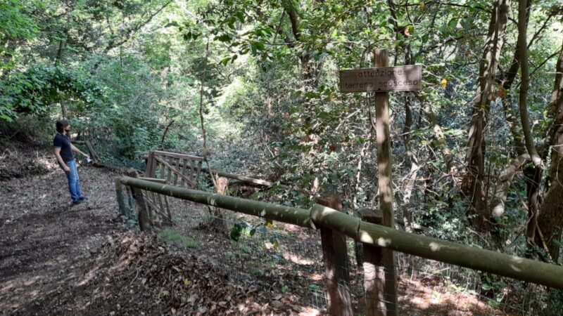 Genzano, percorso e pulito in parte il sentiero del Parco Cesarini verso il lago di Nemi