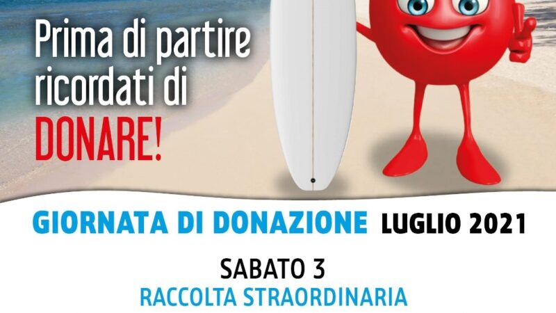 Ciampino, 3 luglio: giornata di donazione del sangue in collaborazione con l’Associazione DonatoriNATI