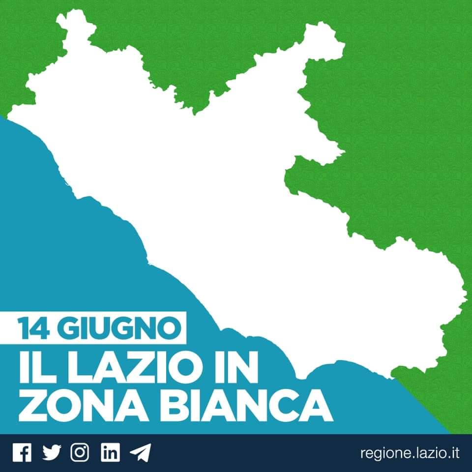 Lazio in zona bianca, cosa si potrà fare da lunedì 14 giugno