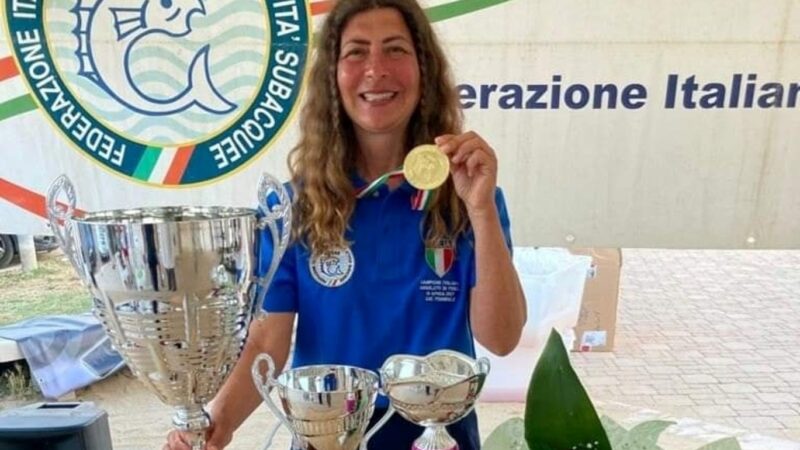 Ariccia, con Maria Fanito si sale al primo posto della pesca in apnea