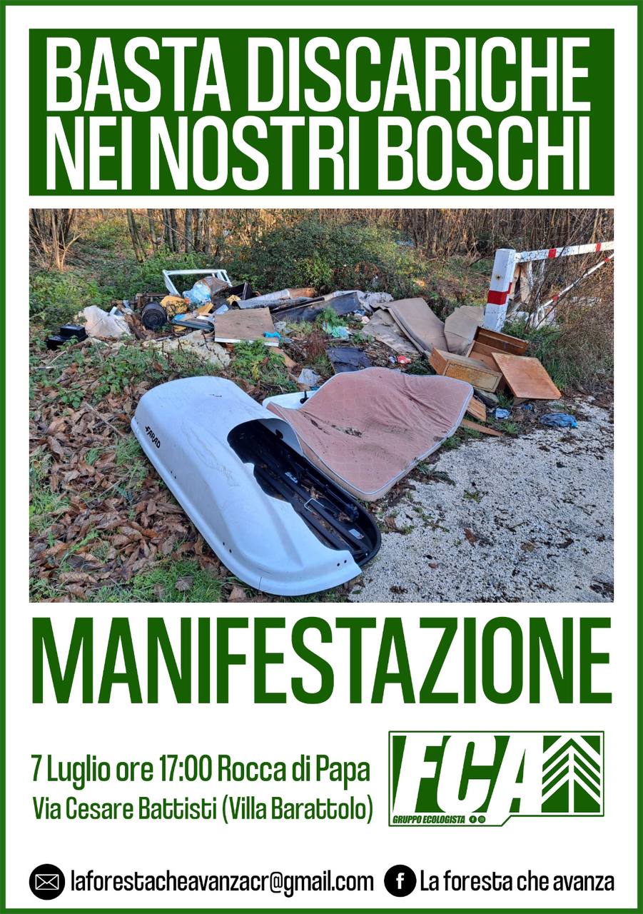 Rocca di papa, 7 Luglio manifestazione a Villa Barattolo