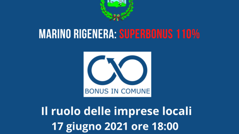 Marino, prosegue il ciclo di incontri per il “Bonus in comune”