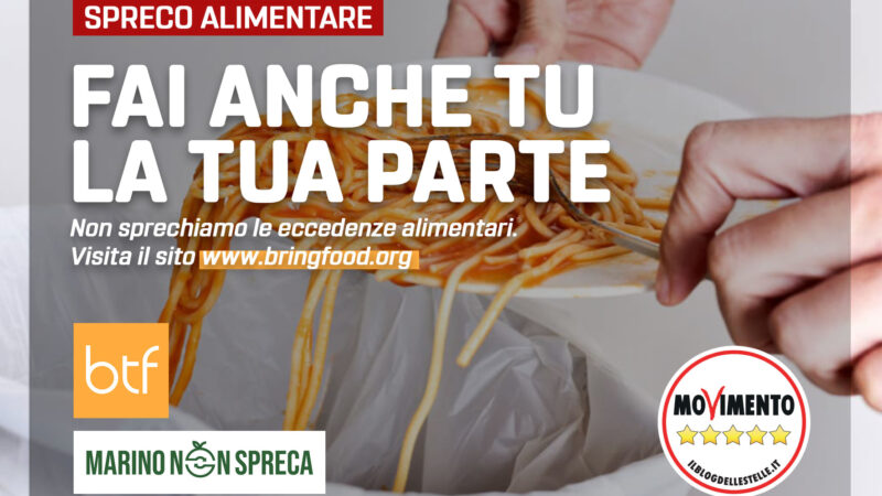 “Marino non spreca” incontro on line sul recupero delle eccedenze alimentari