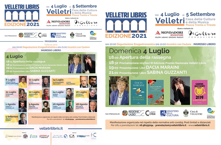 Velletri, riparte l’attesissima rassegna “Velletri Libris”