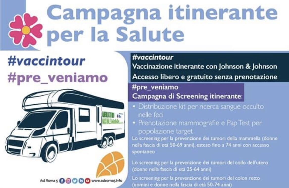 Cave, il 6 agosto torna l’ambulatorio mobile per i vaccini e la campagna di prevenzione oncologica