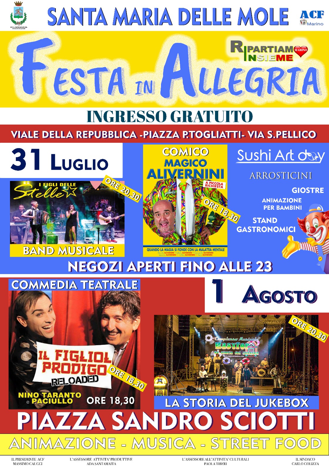 Marino, musica, teatro e risate alla “Festa in Allegria”