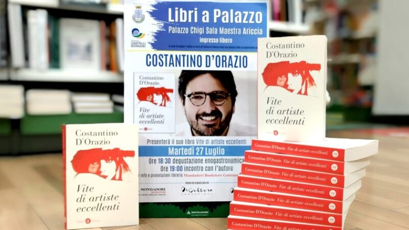 Ariccia, Costantino D’Orazio a Palazzo Chigi con il libro“Vite di artiste eccellenti”