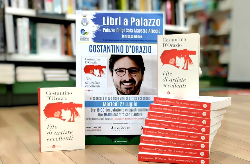 Ariccia, Costantino D’Orazio a Palazzo Chigi con il libro“Vite di artiste eccellenti”