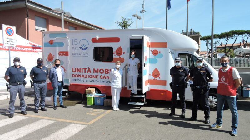 Ciampino, iniziativa per la raccolta di sangue in piazza del Comune stamattina