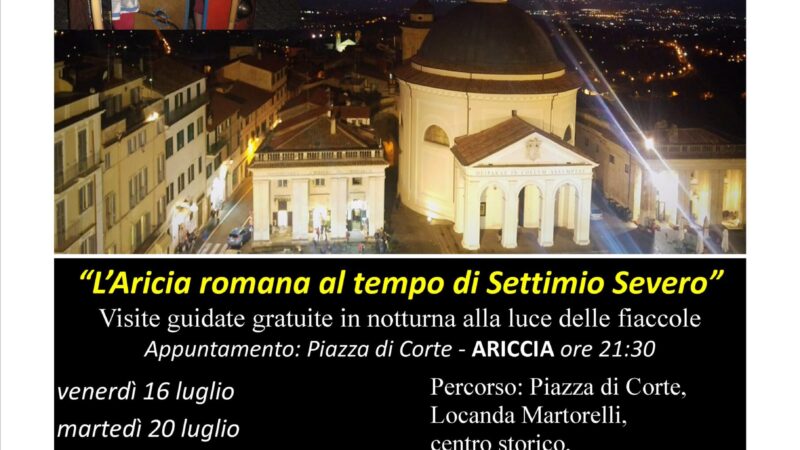 “Ariccia da amare” rassegna eventi estivi con visite guidate notturne