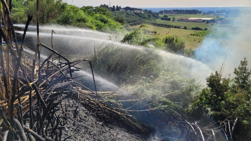 Genzano, concluse le operazioni di spegnimento dell’incendio