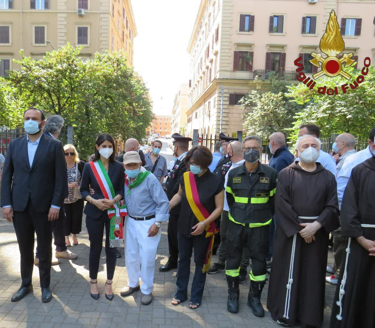 Roma, la Sindaca Virginia Raggi ricorda il bombardamento di San Lorenzo