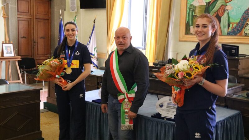 Marino, premiate a Palazzo Colonna le due campionesse della pallavolo femminile U20