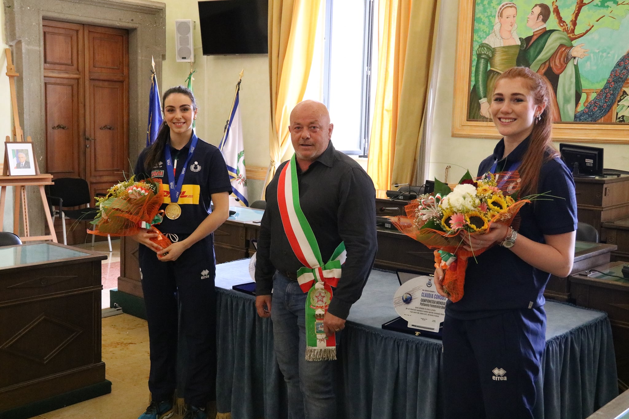 Marino, premiate a Palazzo Colonna le due campionesse della pallavolo femminile U20