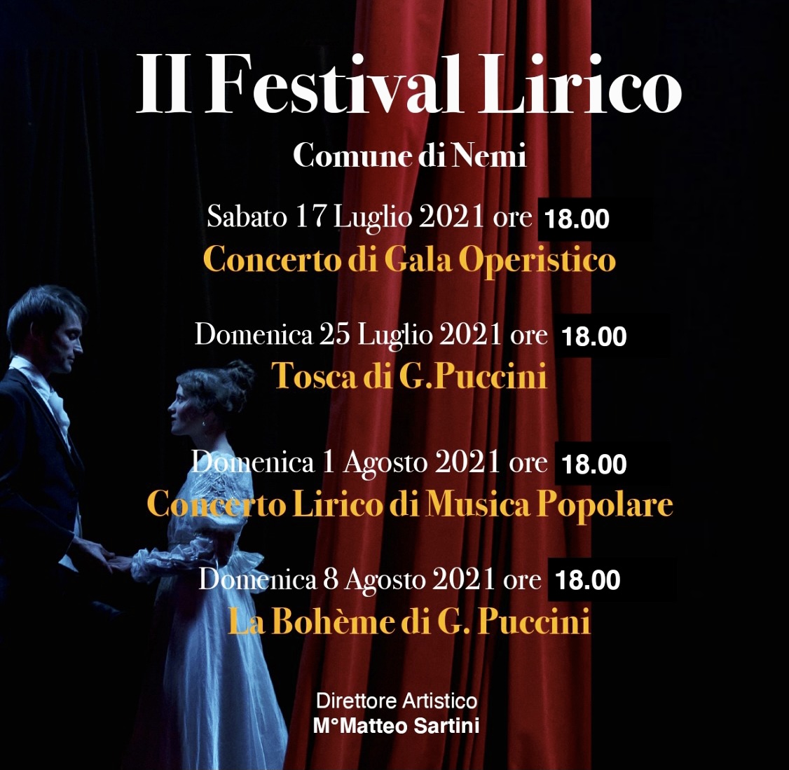 Nemi, sabato 17 Luglio parte il Festival Lirico