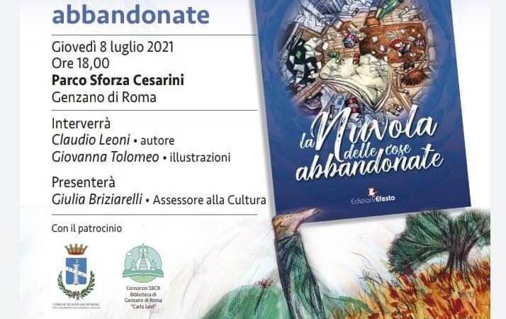 Genzano, presentazione libro “La nuvola delle cose abbandonate” di Claudio Leoni e Giovanna Tolomeo