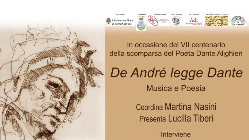 Ariccia, “De André legge Dante. Musica e poesia” nell’estate ariccina a Palazzo Chigi