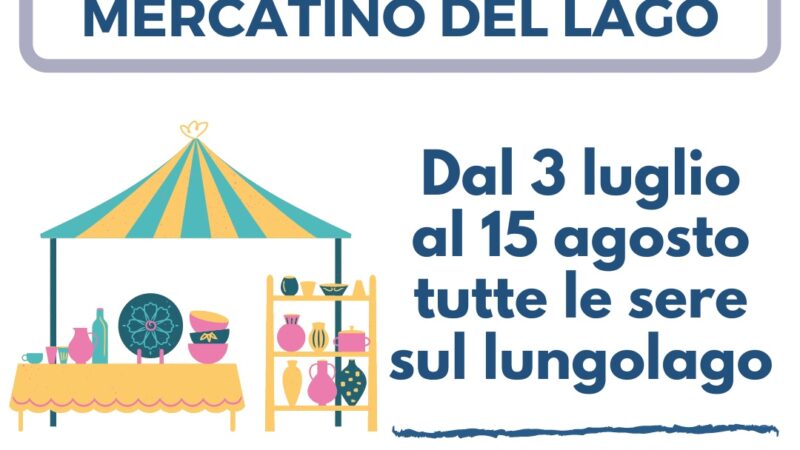 Castel Gandolfo, da oggi 3 Luglio, torna il mercatino sul lungolago