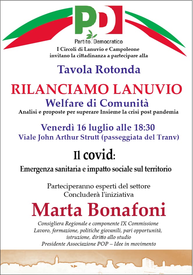 “Ricicliamo Lanuvio” venerdì 16 luglio presso il Viale John Arthur Strutt