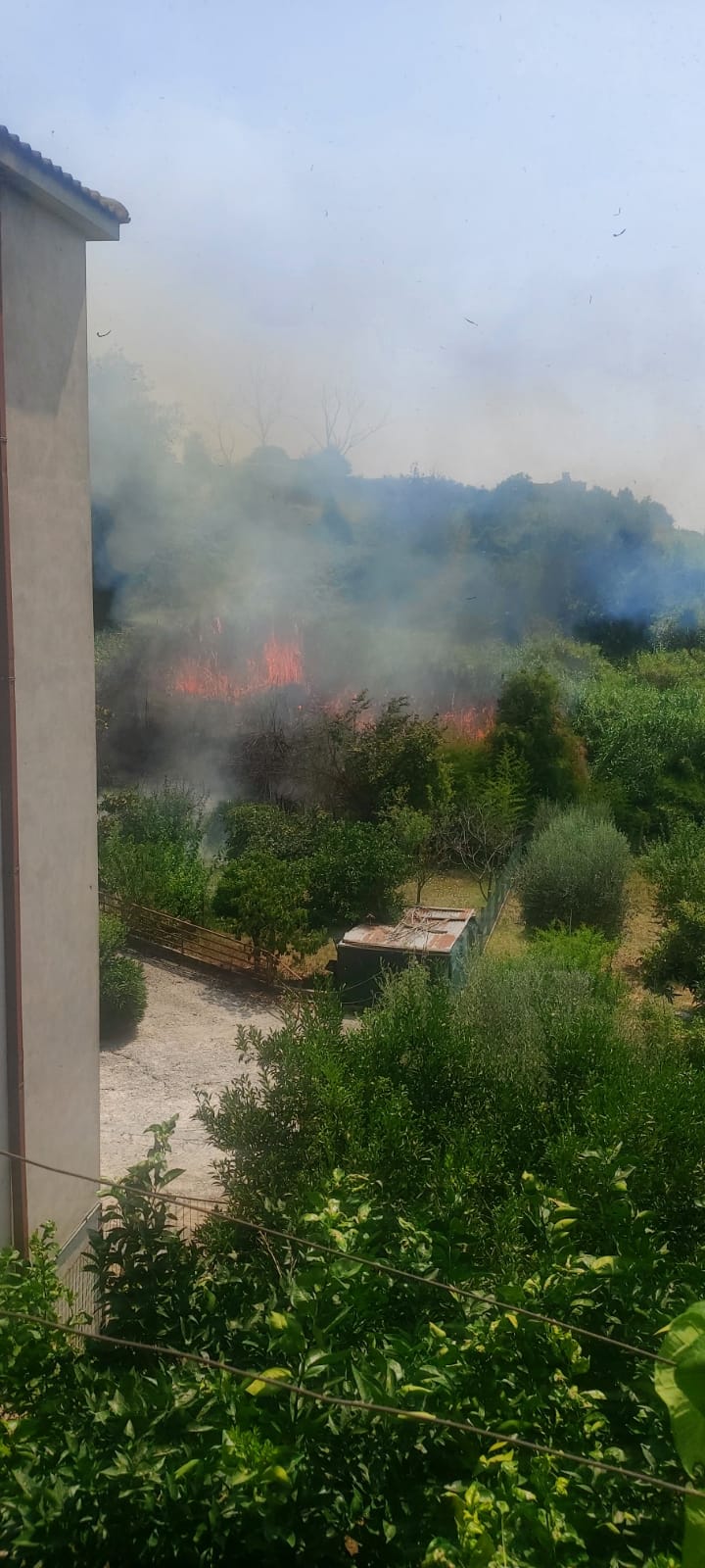 Albano, un vasto incendio è scoppiato nei pressi della discarica di Roncigliano