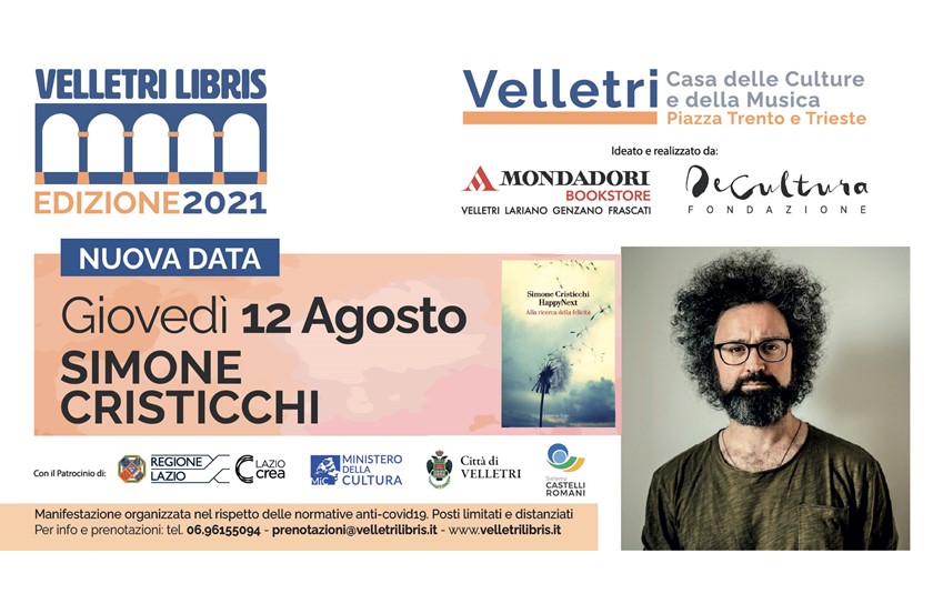 “Velletri Libris”, Simone Cristicchi attesissimo ospite