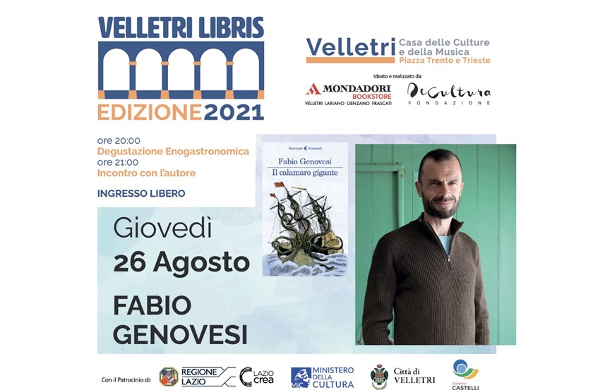 “Velletri Libris”, Fabio Genovesi presenta il suo romanzo “Il calamaro gigante”