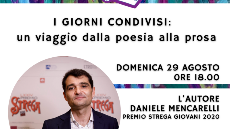 Ariccia, Daniele Mencarelli con “I giorni condivisi, un viaggio tra poesia e prosa”