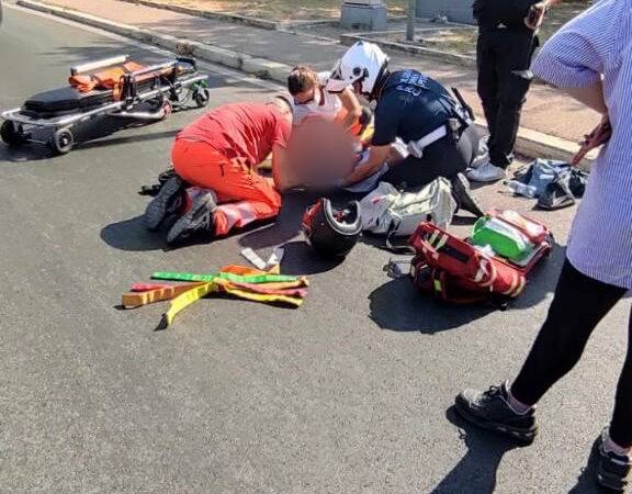 Eur, agente della Polizia Locale soccorre motociclista ferito