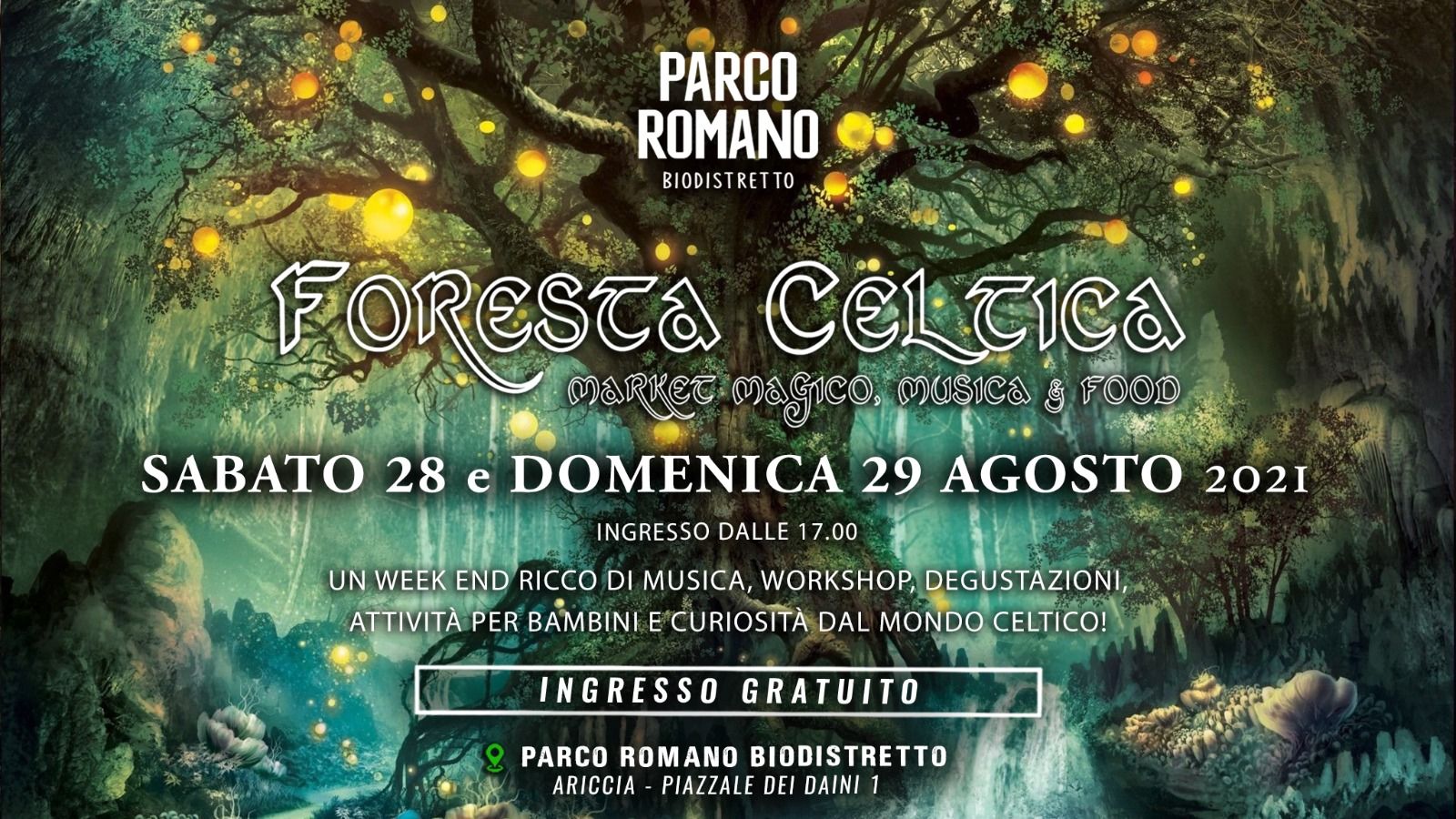 Ariccia, al Parco Romano arriva la Foresta Celtica, molte iniziative nel week end