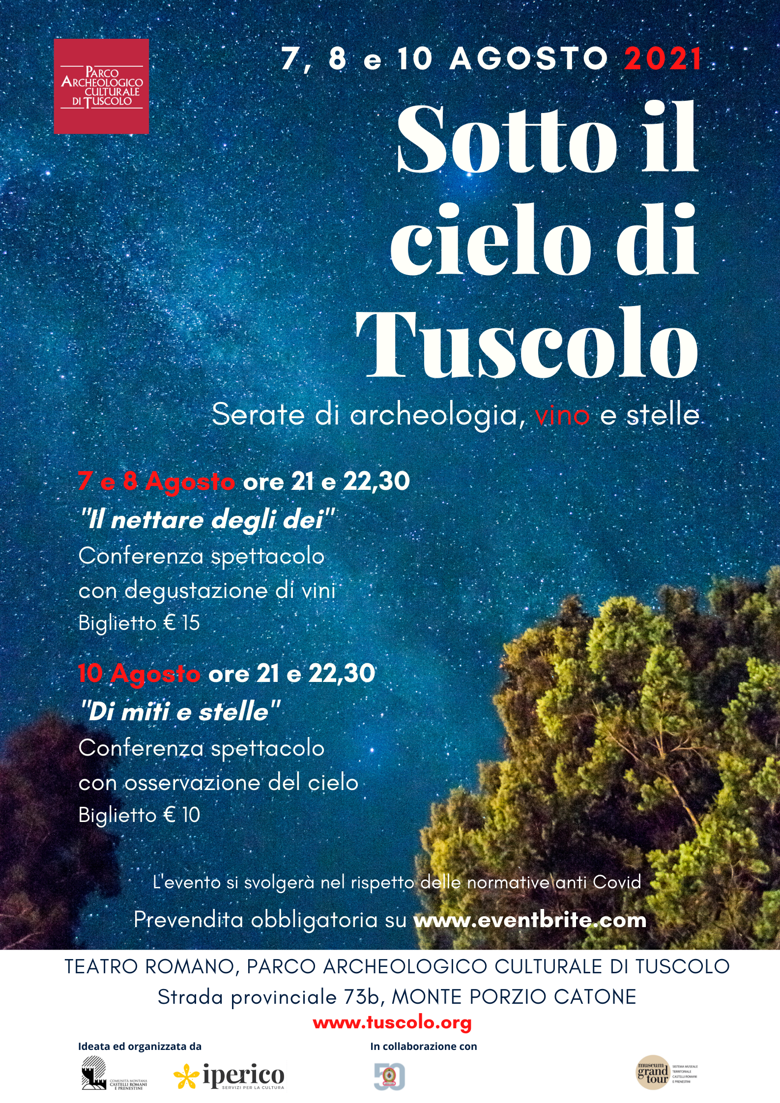 Monte Porzio Catone, “Sotto il cielo del Tuscolo” al Parco Archeologico Culturale di Tuscolo