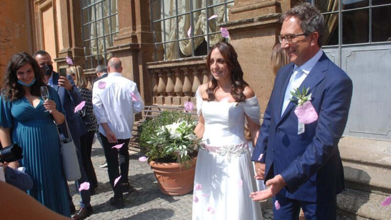 Frascati-Monte Porzio Catone, a Villa Mondragone il matrimonio del senatore Bruno Astorre con Francesca Sbardella