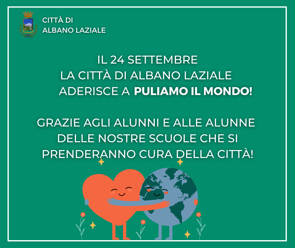 Albano, il Comune aderisce all’iniziativa di Lega Ambiente “Puliamo il Mondo”