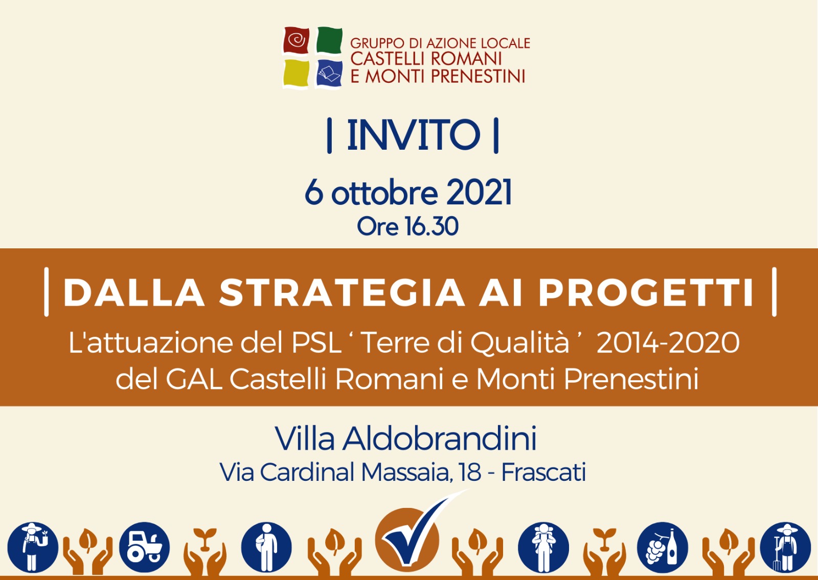 Frascati, evento del GAL “Dalla Strategia ai Progetti” a Villa Aldobrandini