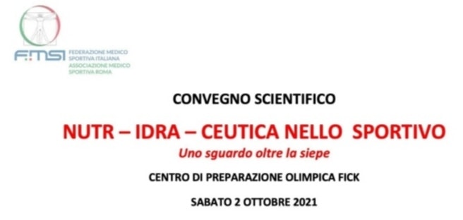 CASTEL GANDOLFO, SABATO 2 OTTOBRE CONVEGNO “NUTR – IDRA – CEUTICA NELLO SPORTIVO”