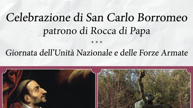 Rocca di Papa, 4 novembre celebrazioni  di San Carlo Borromeo e giornata dell’unità nazionale e delle forze armate