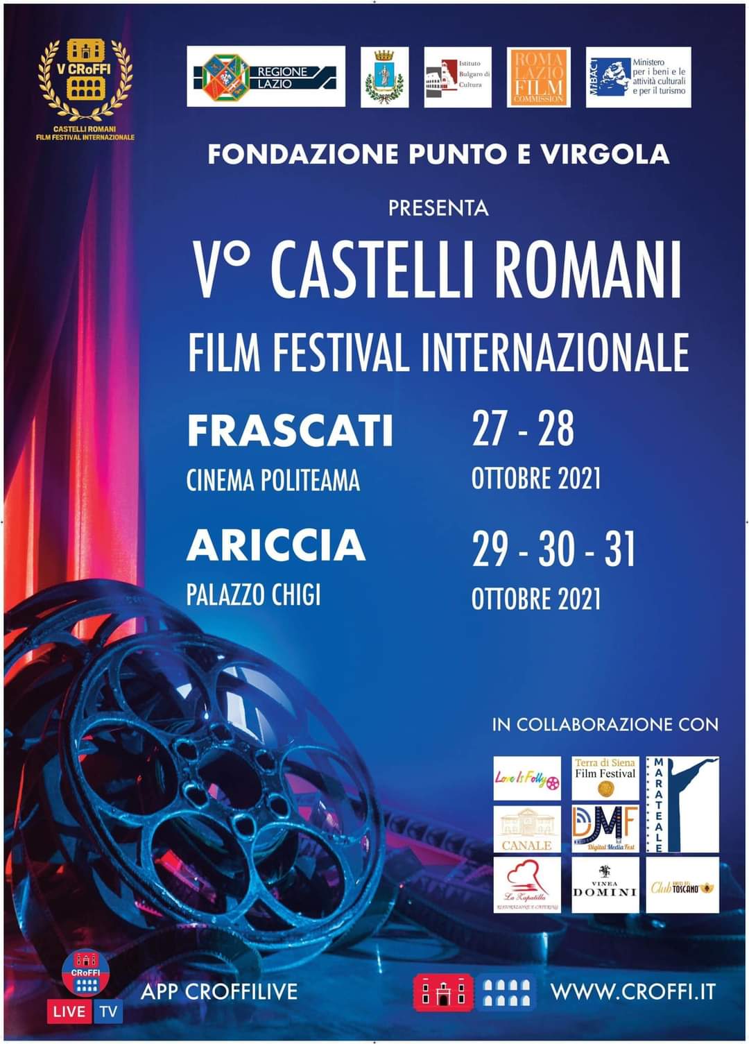 Via la 5^ edizione del CROFFI, il Festival Internazionale del Cinema dei Castelli Romani