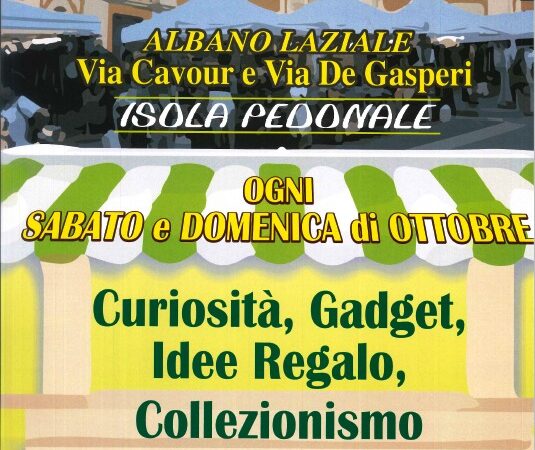 Albano, sabato 9 torna il Mercatino dell’Antiquariato e del collezionismo