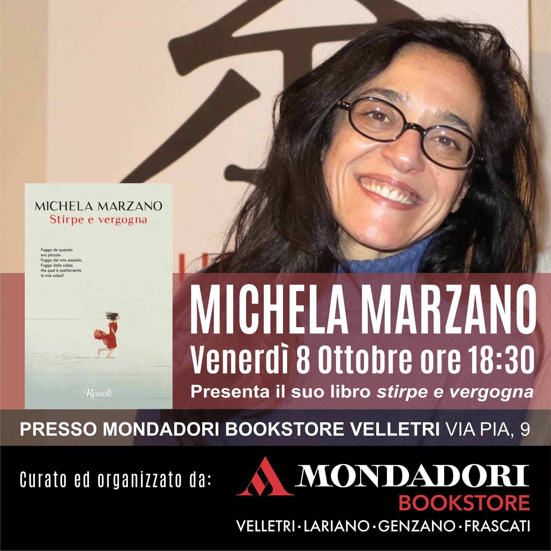 Velltri – Venerdì 8 Ottobre Michela Marzano presenta “Stirpe e vergogna”