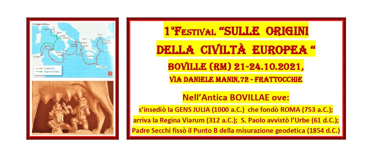 Frattocchie, dal 21 al 24 ottobre il 1° Festival sulle “Origini della civiltà europea”