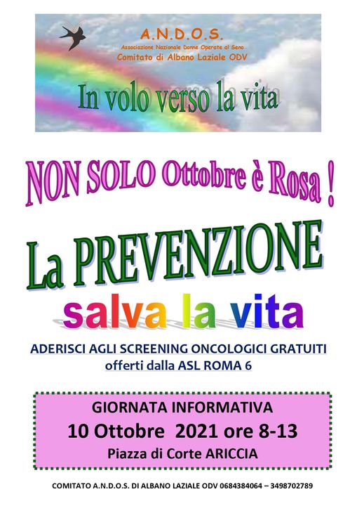 Ottobre Rosa, l’associazione A.N.D.O.S. in piazza per informare