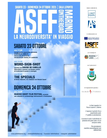 Marino, Asperger Film Festival alla Sala Lepanto: dal 23 ottobre con Davide De Cubellis