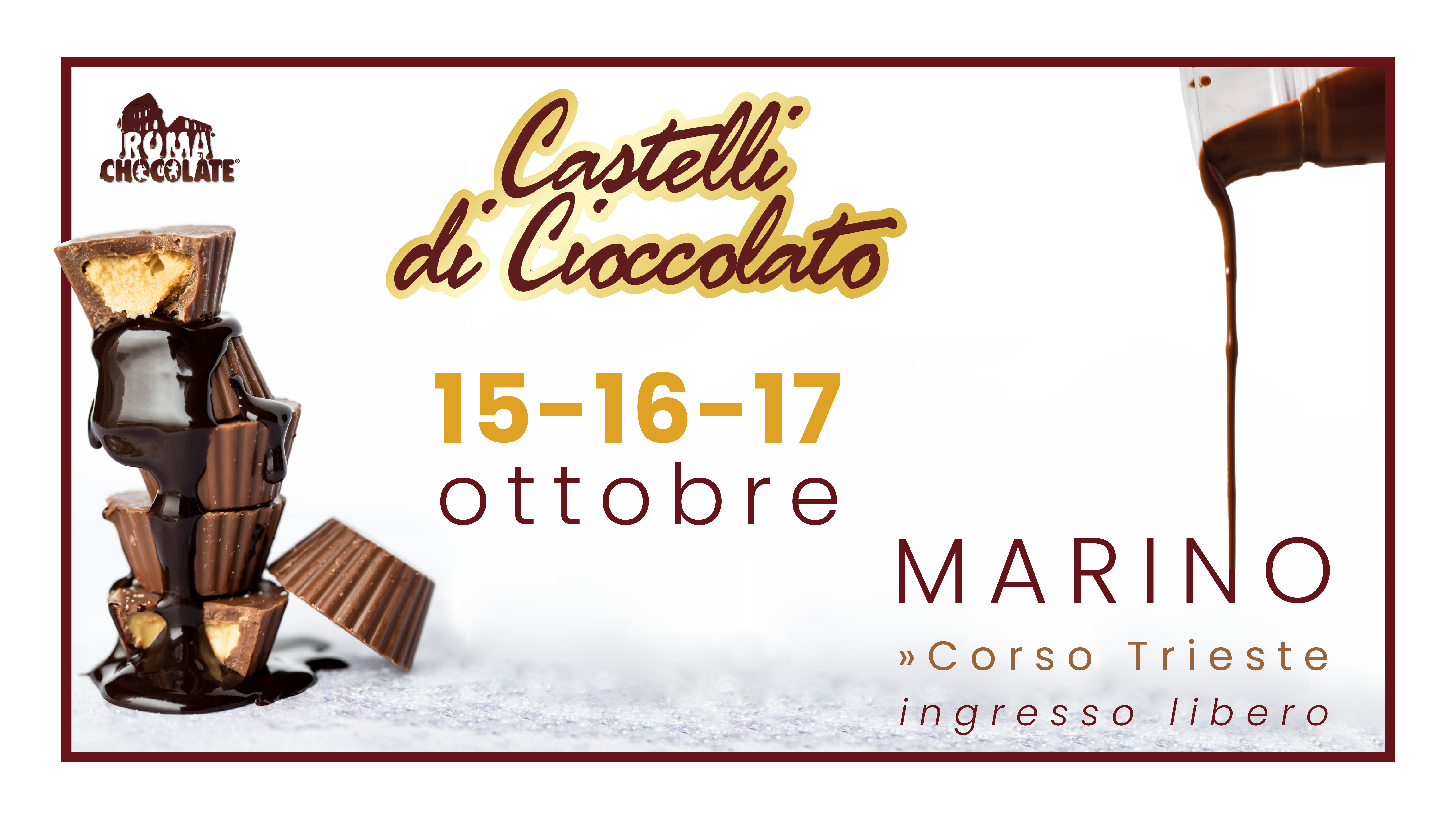 MARINO: CASTELLI DI CIOCCOLATO, TORNA LA MANIFESTAZIONE DEDICATA AL CIBO DEGLI DEI