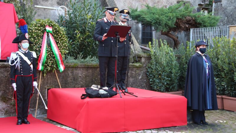 Monte Compatri, commemorazione e targa ricordo alla memoria del carabiniere eroe Alfredo Serranti