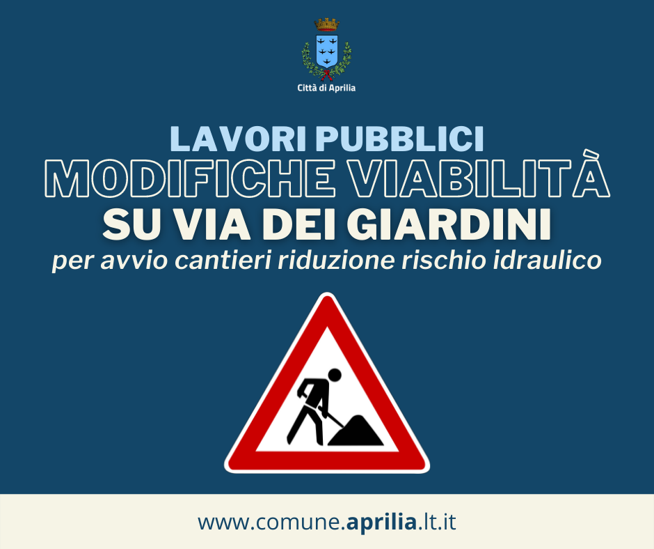 Aprilia, 8 novembre divieto di sosta su tutta via dei Giardini