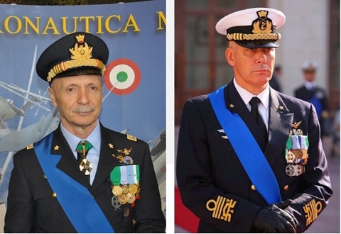 Ciampino, cerimonia di avvicendamento del Capo di Stato Maggiore della Difesa con la presenza di Sergio Mattarella