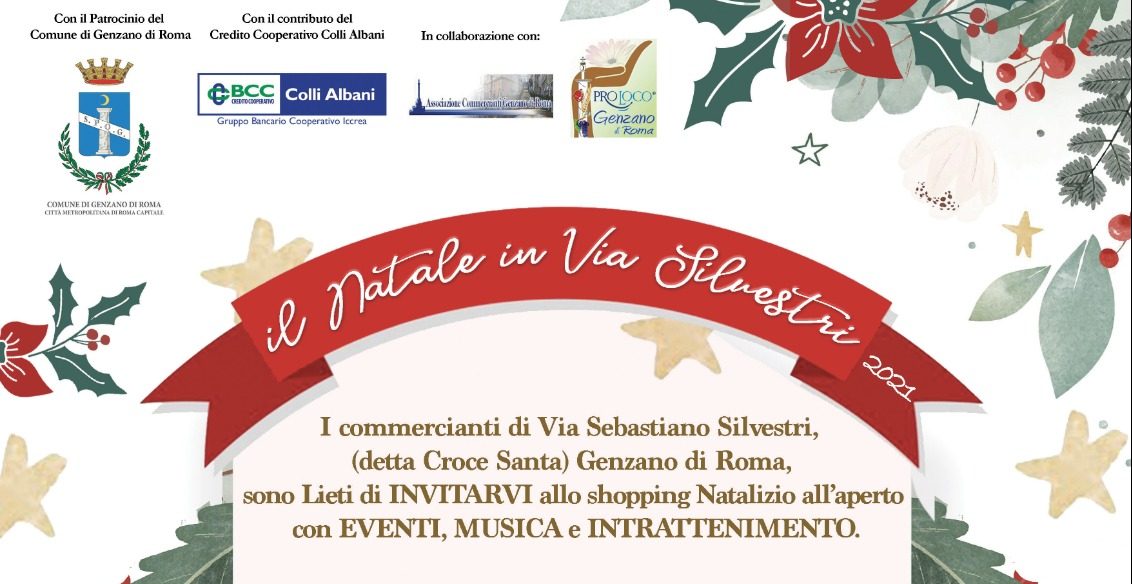 Genzano, dall’8 al 23 dicembre “Natale a Via Sebastiano Silvestri”