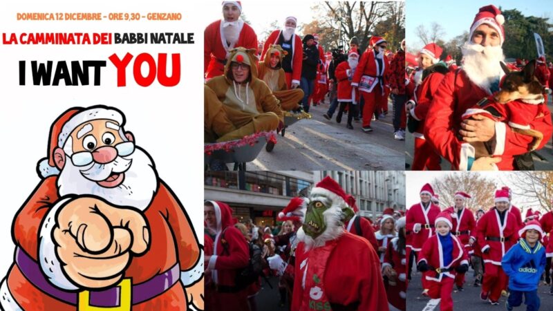 Genzano, 12 dicembre trekking urbano mascherati da Babbo Natale